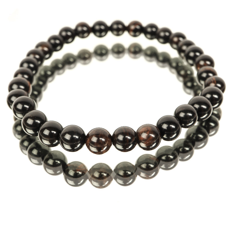 Mahogany Obsidian Bracelet Jewelry: Bracelet Milk and Honey 6mm 