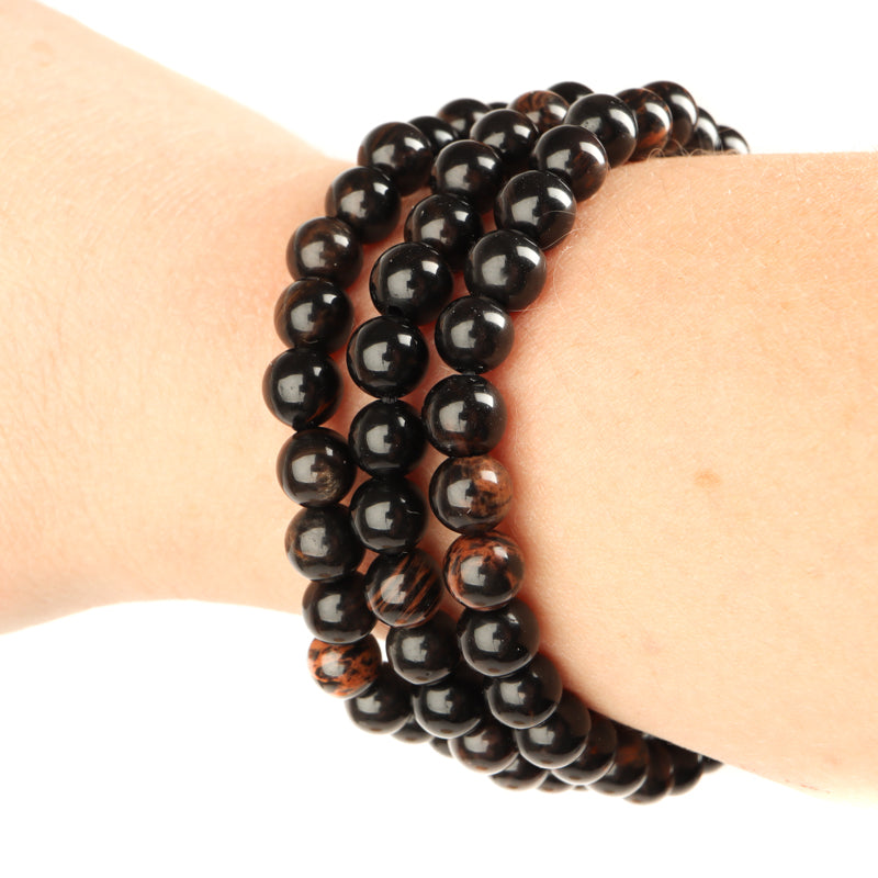 Mahogany Obsidian Bracelet Jewelry: Bracelet Milk and Honey