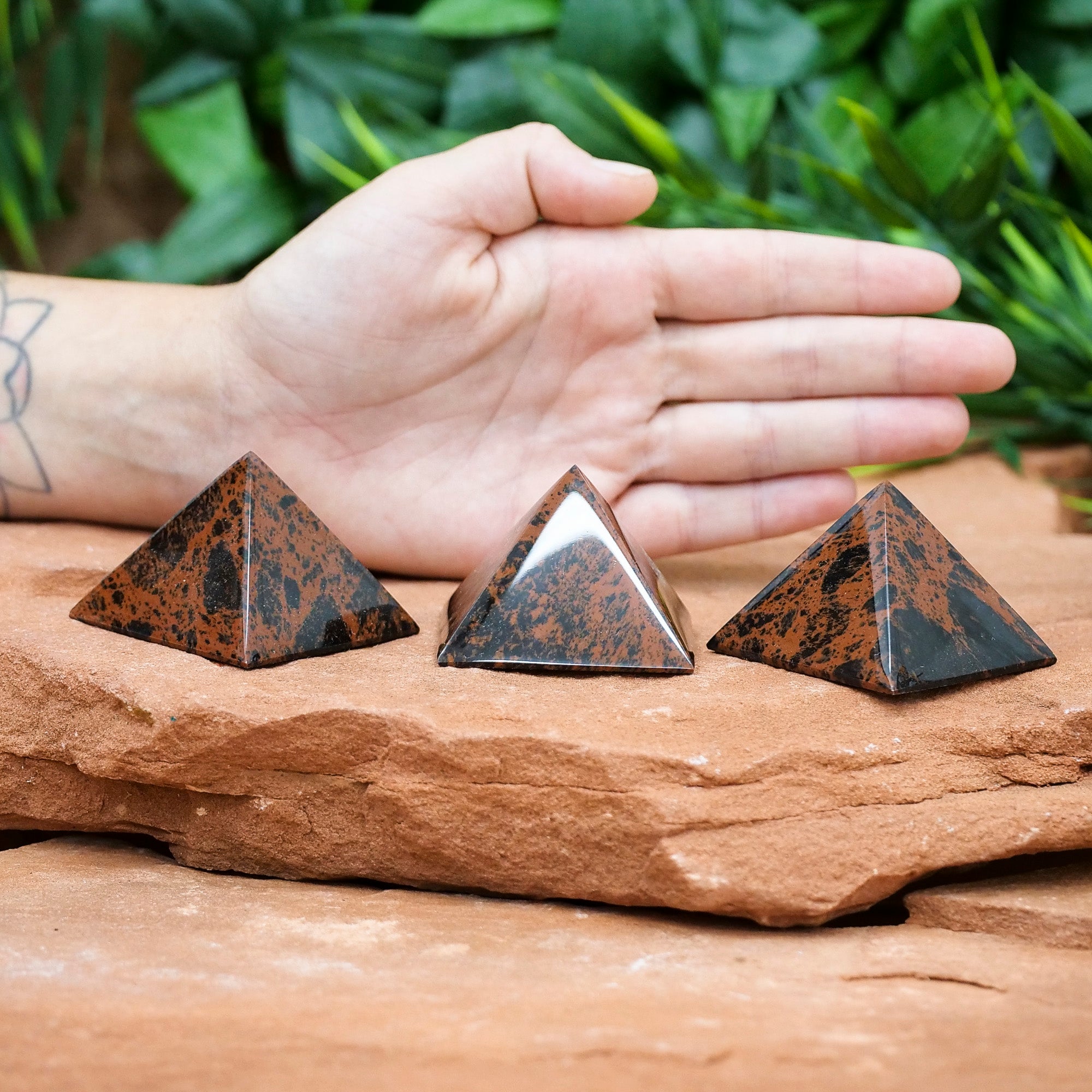 Mahogany Obsidian Pyramid Crystal Pyramid Crystal Magic