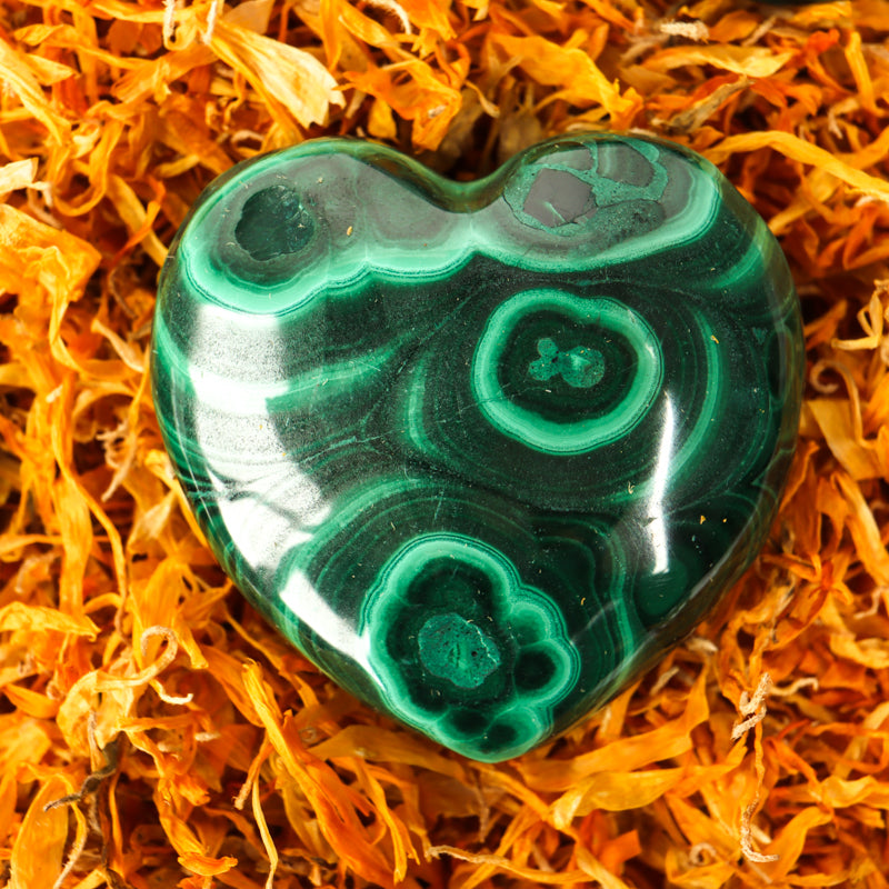 Malachite Heart Crystal Heart Crystal Magic