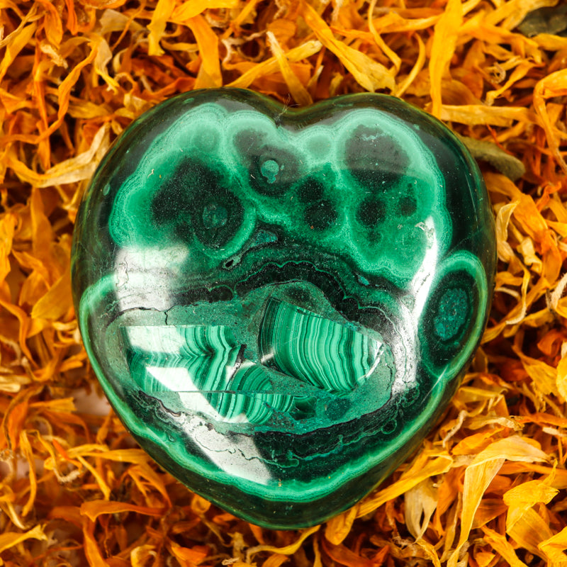 Malachite Heart Crystal Heart Crystal Magic