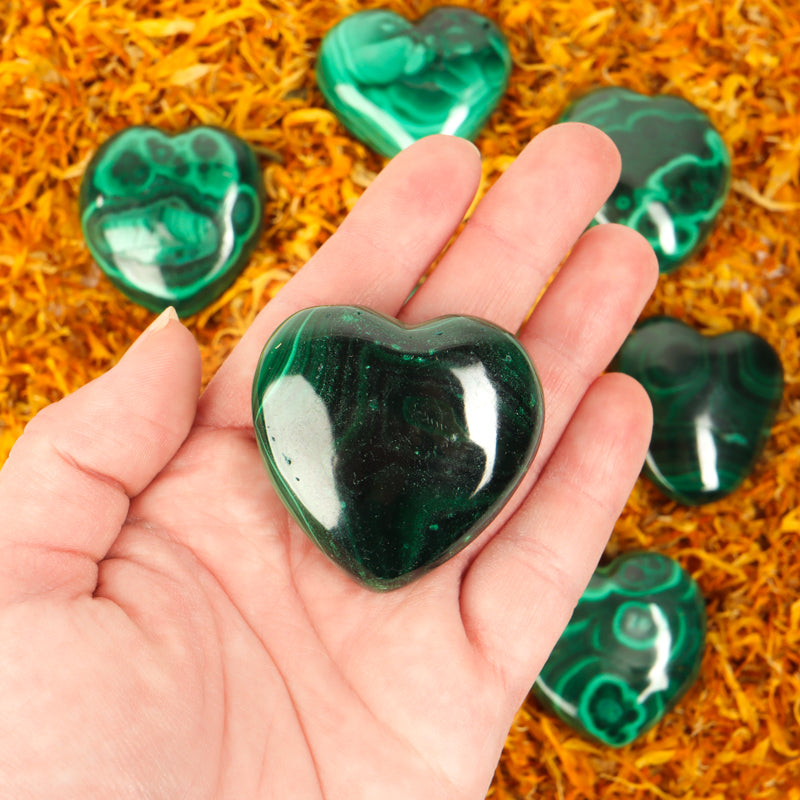 Malachite Heart Crystal Heart Crystal Magic