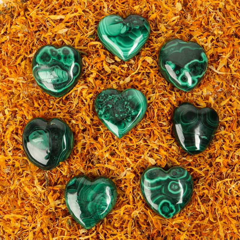 Malachite Heart Crystal Heart Crystal Magic