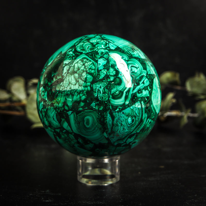 Malachite Sphere Crystal Sphere Crystal Magic
