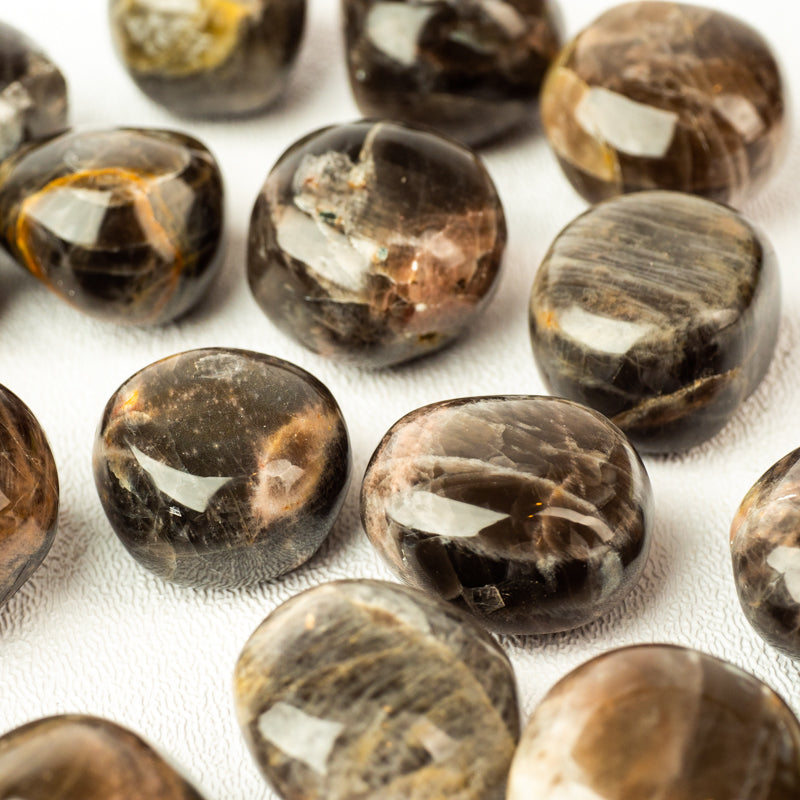 Moonstone Tumbled Crystal Tumbled Cancer Sign Black Moonstone