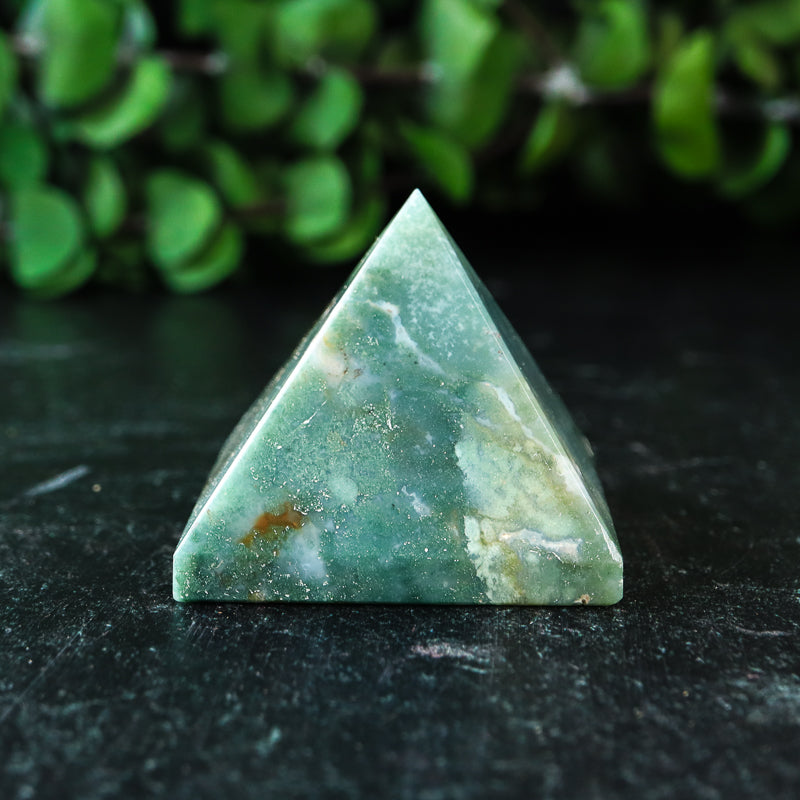 Moss Agate Pyramid