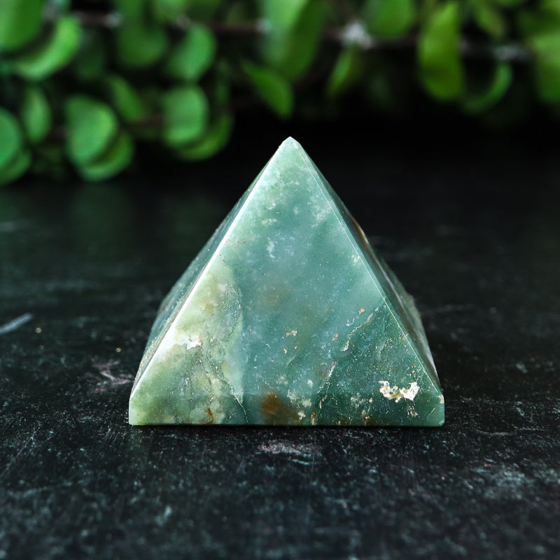 Moss Agate Pyramid