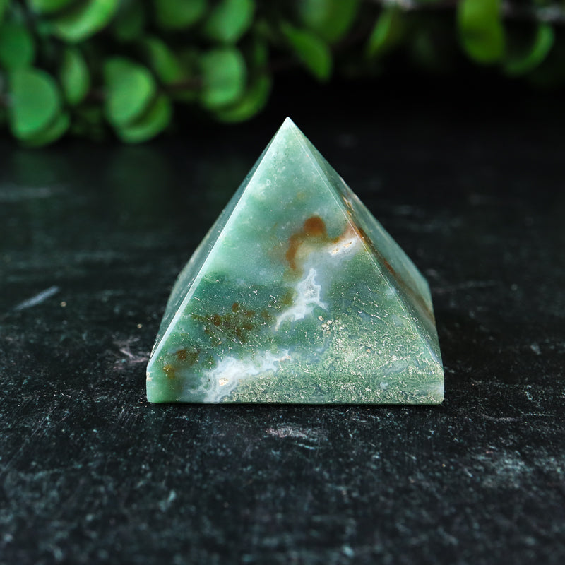Moss Agate Pyramid