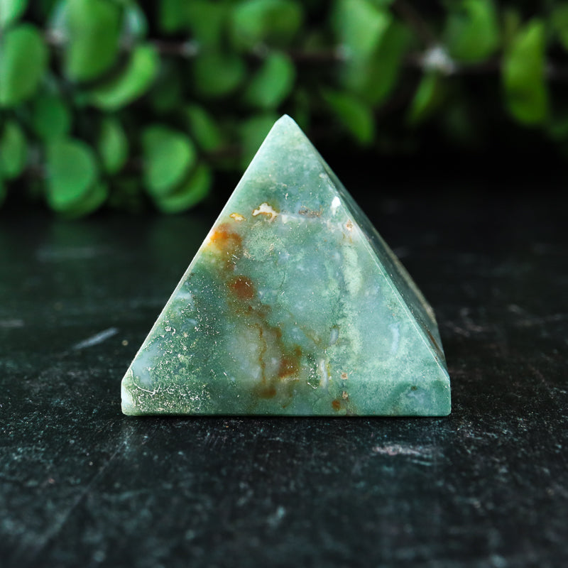 Moss Agate Pyramid