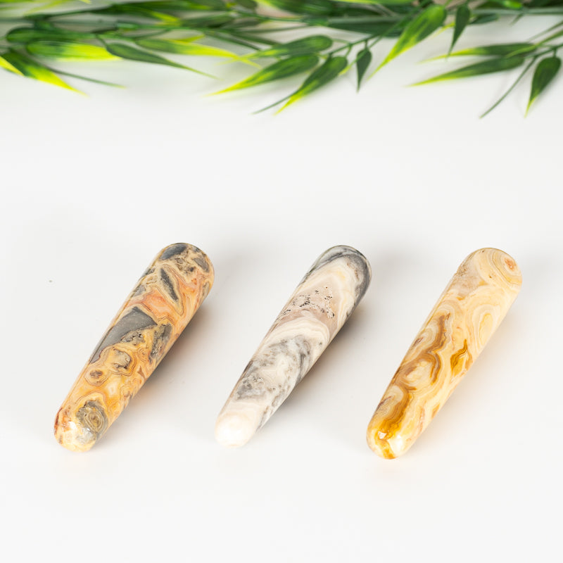 Crazy Lace Agate Crystal Wand Crystal Wand Aries