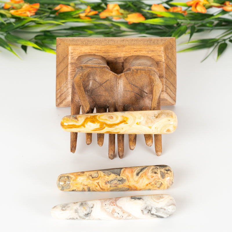 Crazy Lace Agate Crystal Wand Crystal Wand Aries