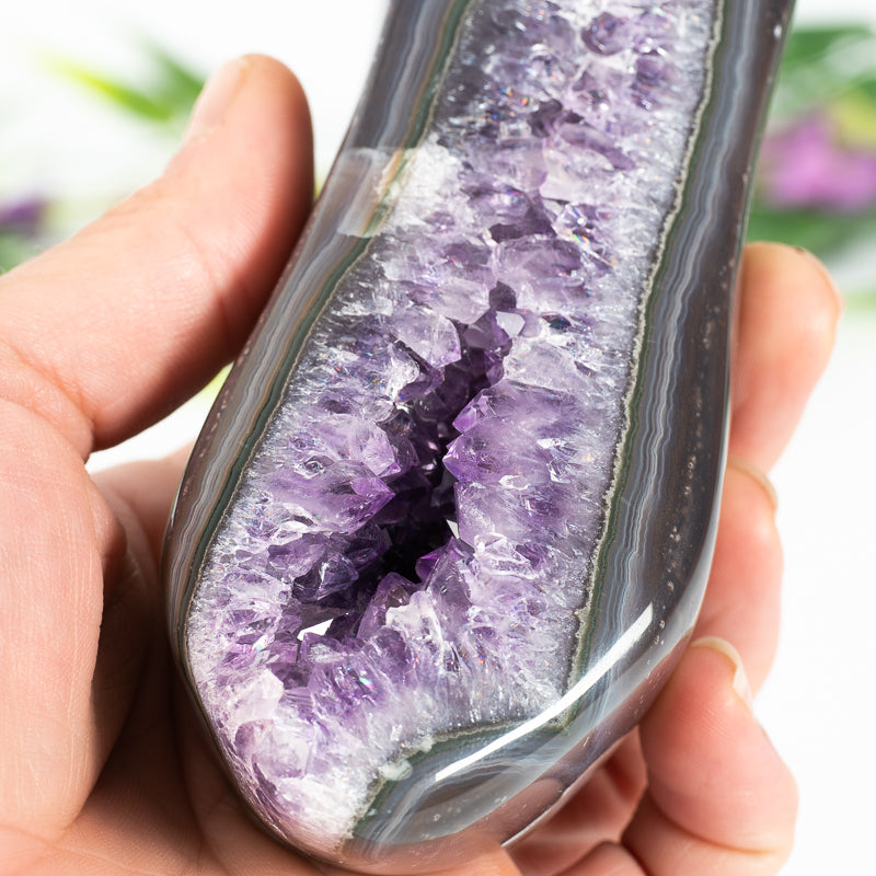 Amethyst Stiletto Crystal Carvings Aquarius