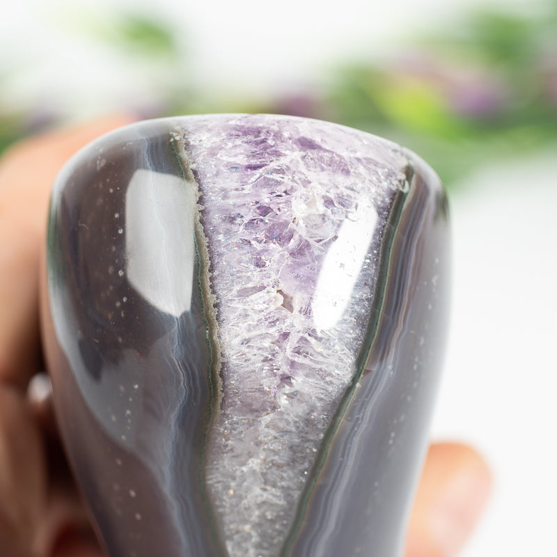 Amethyst Stiletto Crystal Carvings Aquarius