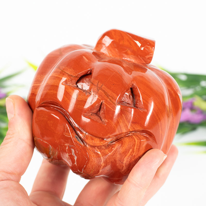 Red Jasper Pumpkin Crystal Carvings Aries