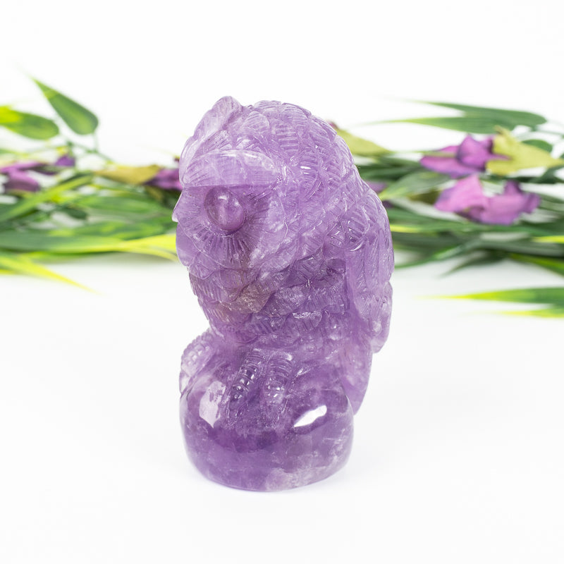 Amethyst Owl Crystal Carvings Aquarius