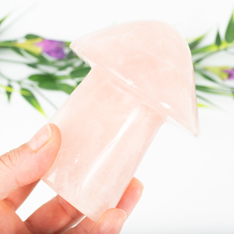 Rose Quartz Mushroom Crystal Carvings Crystal Magic
