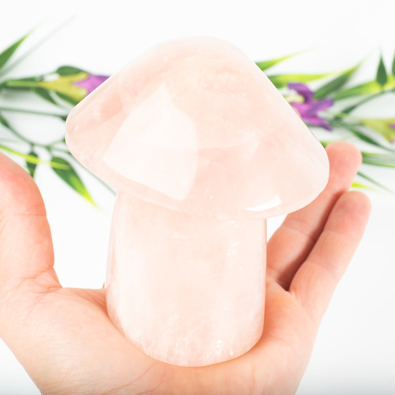 Rose Quartz Mushroom Crystal Carvings Crystal Magic