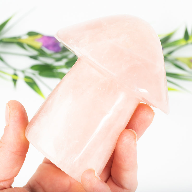 Rose Quartz Mushroom Crystal Carvings Crystal Magic