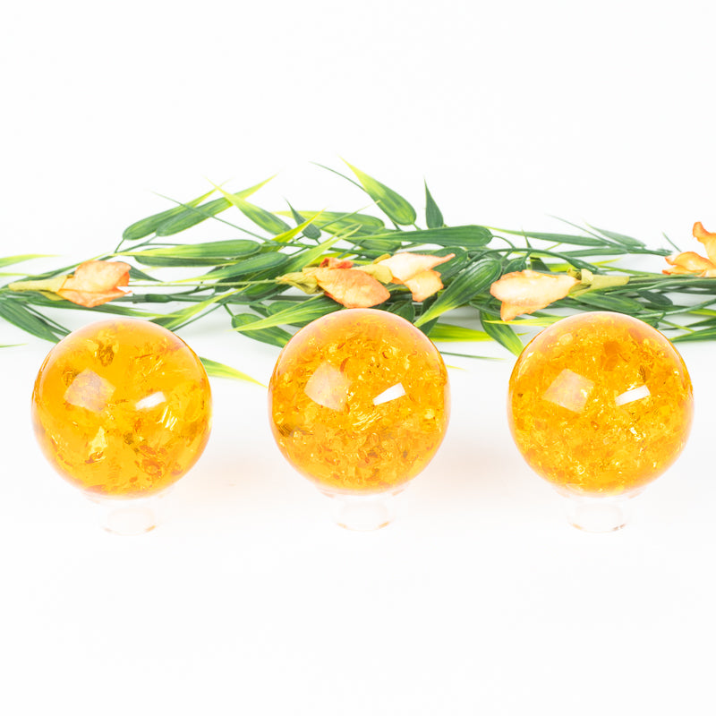 Amber Sphere Crystal Sphere Aries