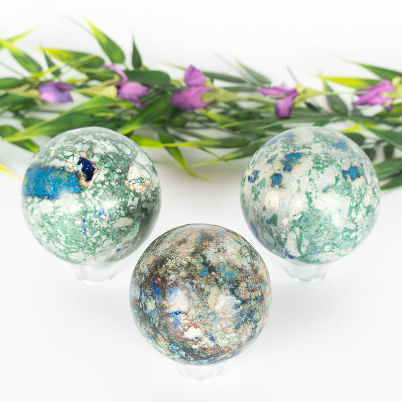 Azurite with Malachite Sphere Crystal Sphere Aquarius 