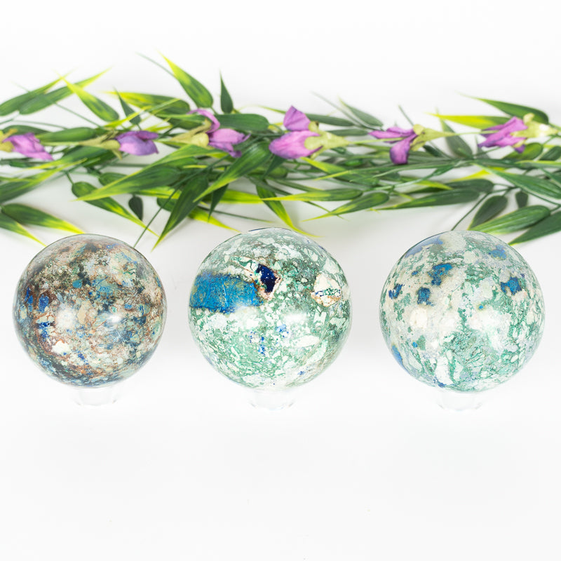 Azurite with Malachite Sphere Crystal Sphere Aquarius 