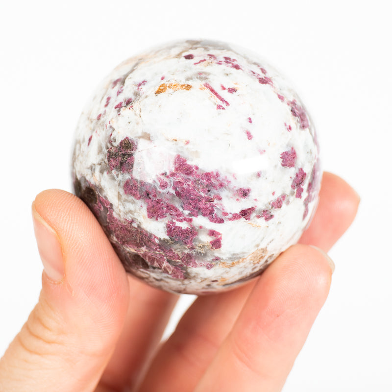 Pink Tourmaline in Quartz Sphere Crystal Sphere Crystal Magic