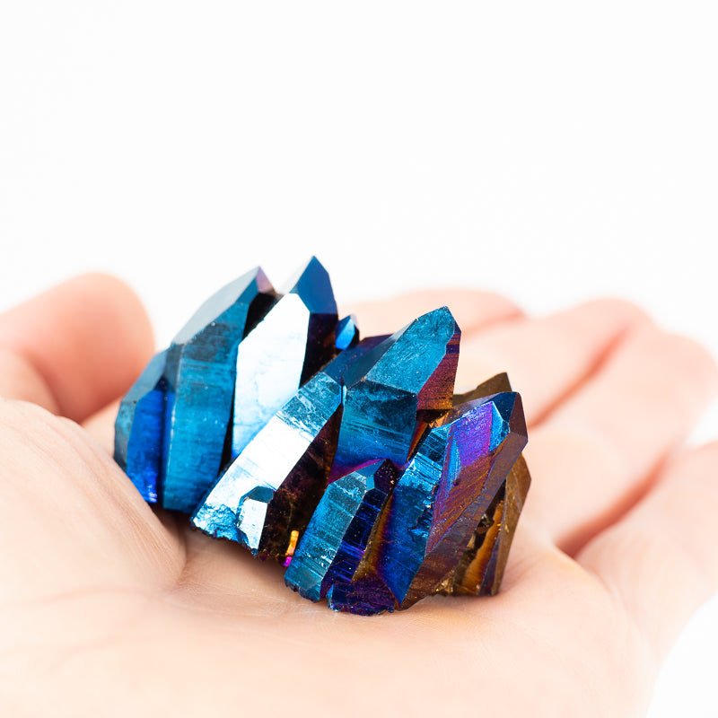 Cobalt Aura Quartz Cluster Small Crystal Cluster Crystal Magic online