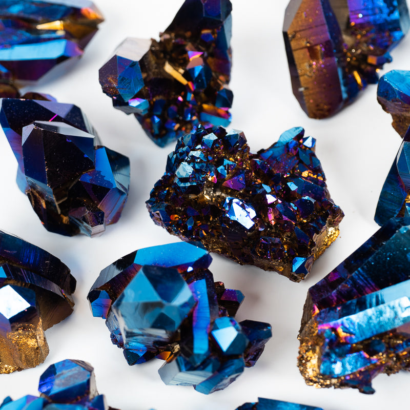 Cobalt Aura Quartz Cluster Medium Crystal Clusters Crystal Magic online