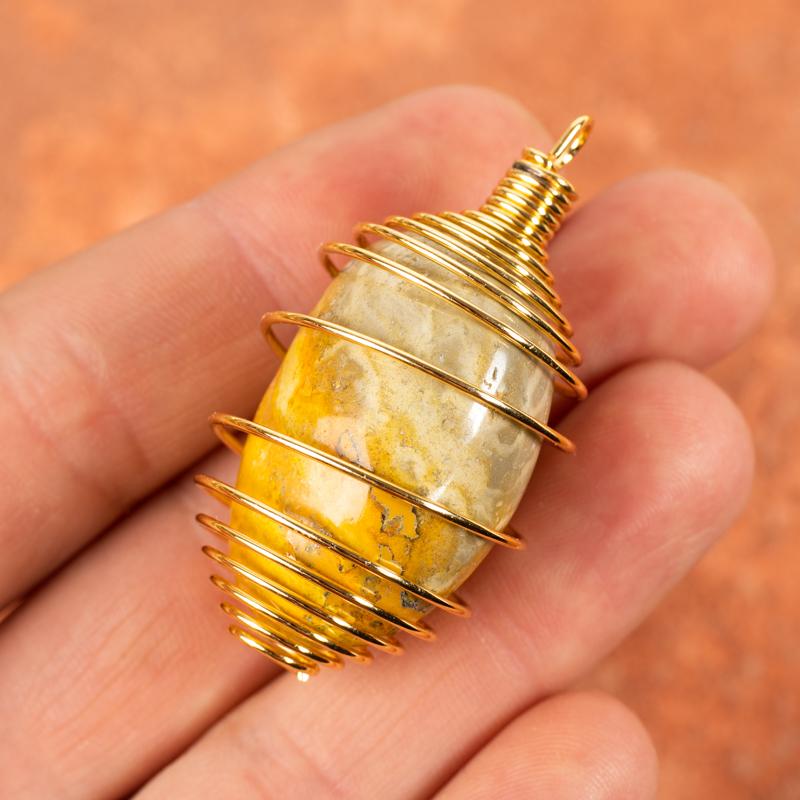 Looped Wire Wrapped Crystal Cage Gifts & Decor Crystal Magic online Small Gold