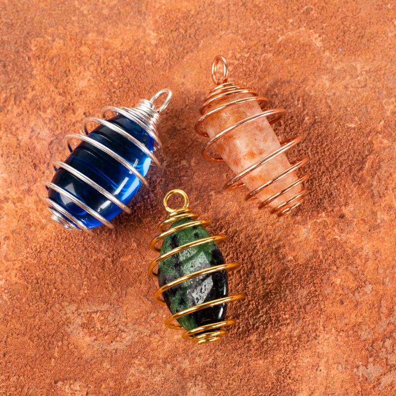 Looped Wire Wrapped Crystal Cage Gifts & Decor Crystal Magic online