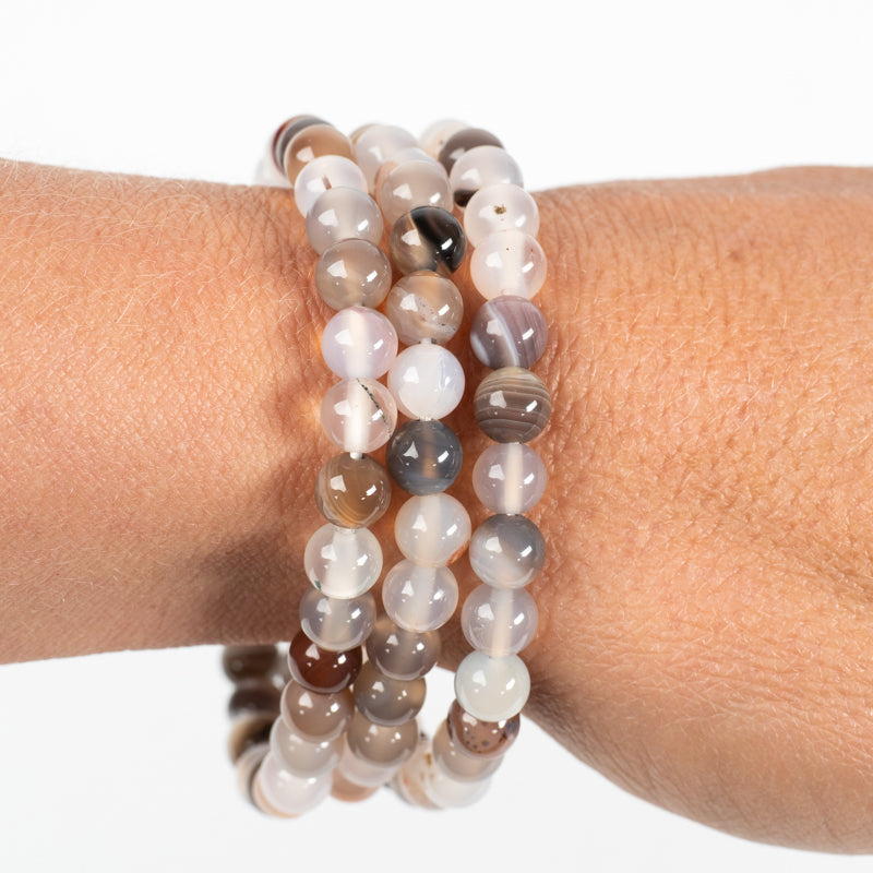 Botswana Agate Bracelet Jewelry: Bracelet Milk and Honey