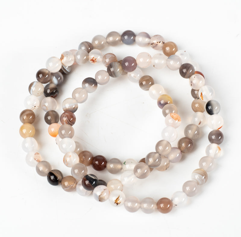 Botswana Agate Bracelet Jewelry: Bracelet Milk and Honey 6mm