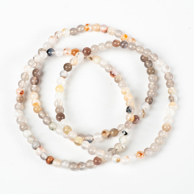 Botswana Agate Bracelet Jewelry: Bracelet Milk and Honey 4mm