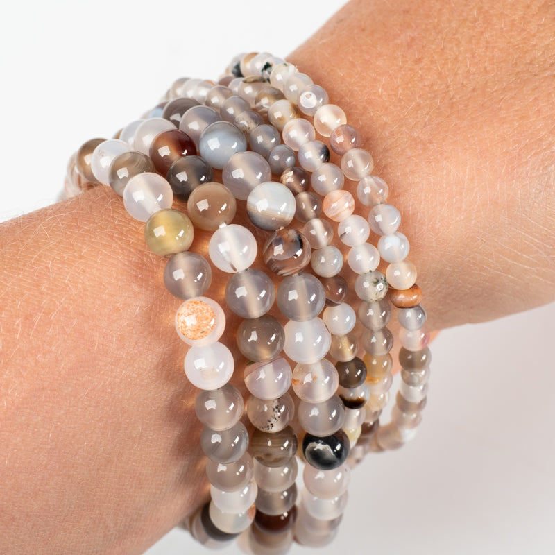 Botswana Agate Bracelet Jewelry: Bracelet Milk and Honey