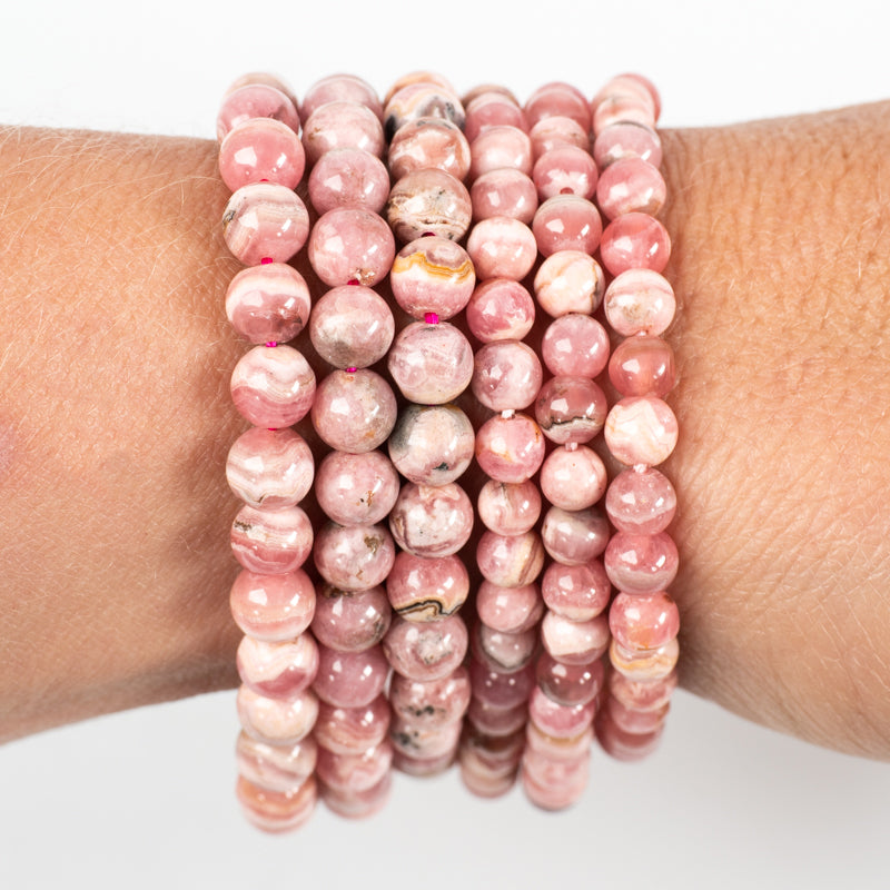 Rhodochrosite Bracelet Jewelry: Bracelet Milk and Honey