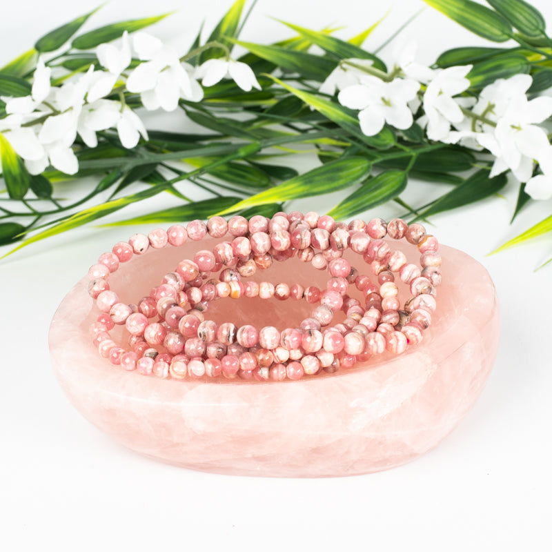 Rhodochrosite Bracelet Jewelry: Bracelet Milk and Honey