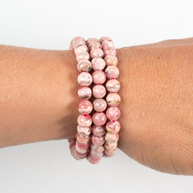 Rhodochrosite Bracelet Jewelry: Bracelet Milk and Honey 6mm