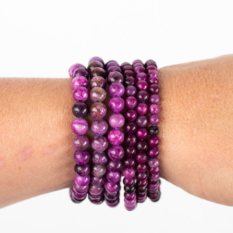 Charoite Bracelet Jewelry: Bracelet Milk and Honey