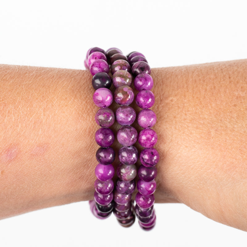 Charoite Bracelet Jewelry: Bracelet Milk and Honey