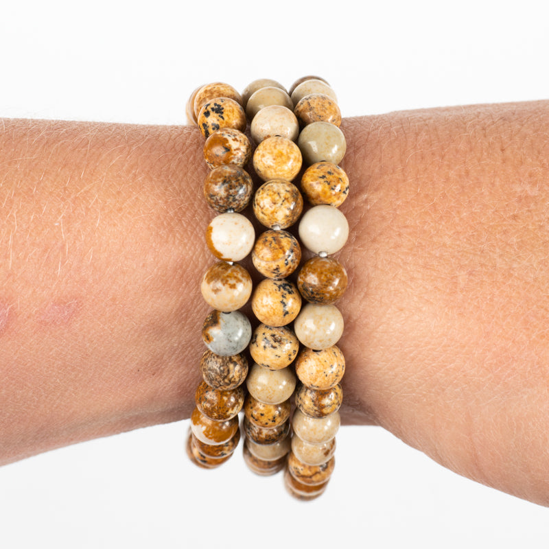 Picture Jasper Bracelet Jewelry: Bracelet Milk and Honey 6mm