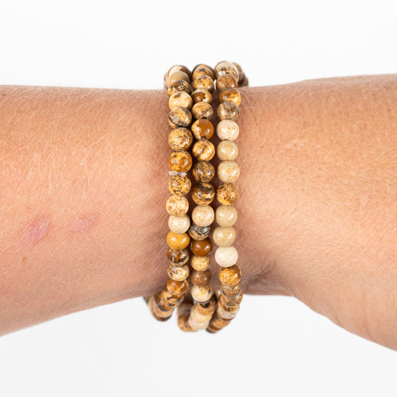 Picture Jasper Bracelet Jewelry: Bracelet Milk and Honey 4mm