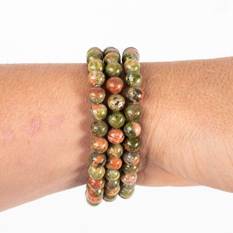 Unakite Bracelet Jewelry: Bracelet Milk and Honey 6mm