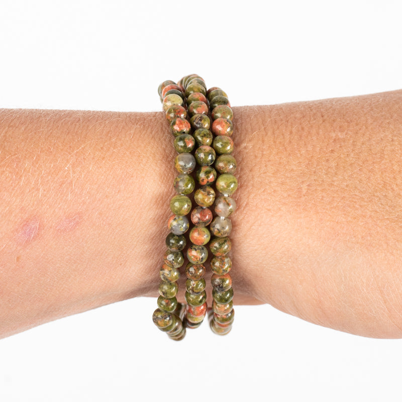 Unakite Bracelet Jewelry: Bracelet Milk and Honey 4mm