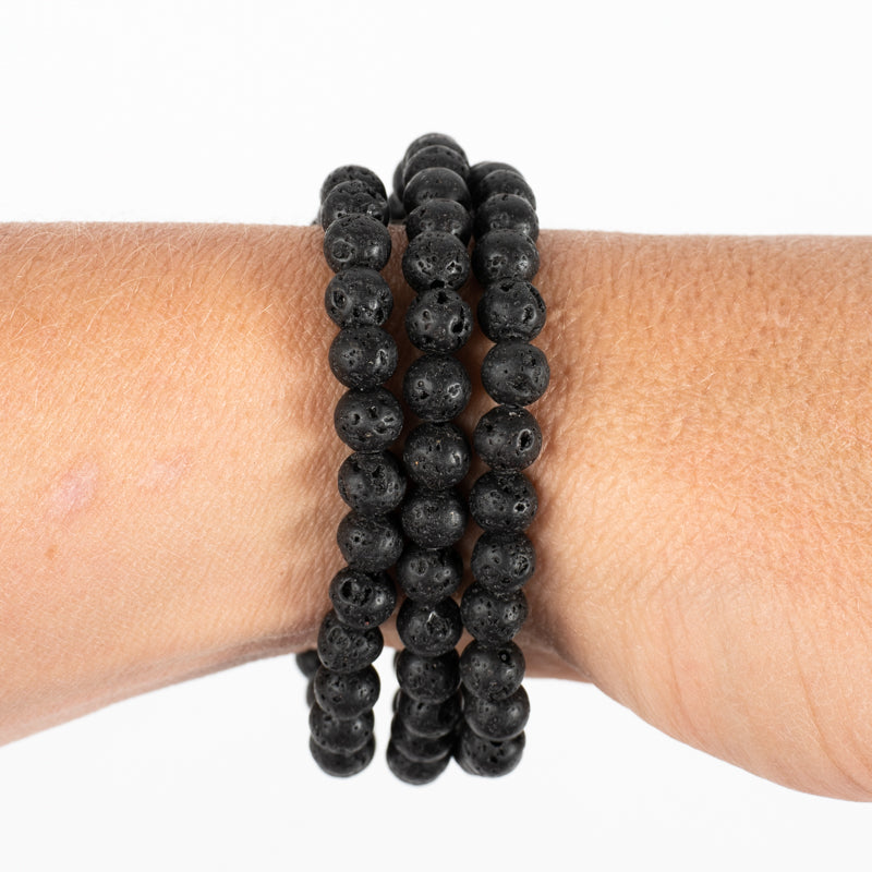 Lava Stone Bracelet Jewelry: Bracelet Milk and Honey 6mm