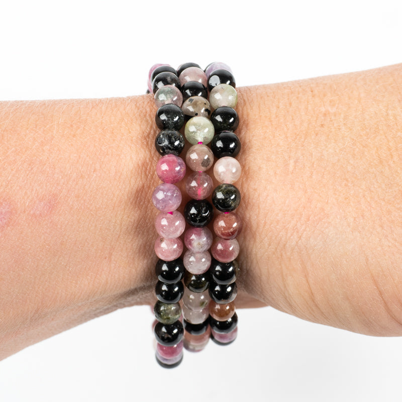 Multicolored Tourmaline Bracelet Jewelry: Bracelet Milk and Honey 6mm