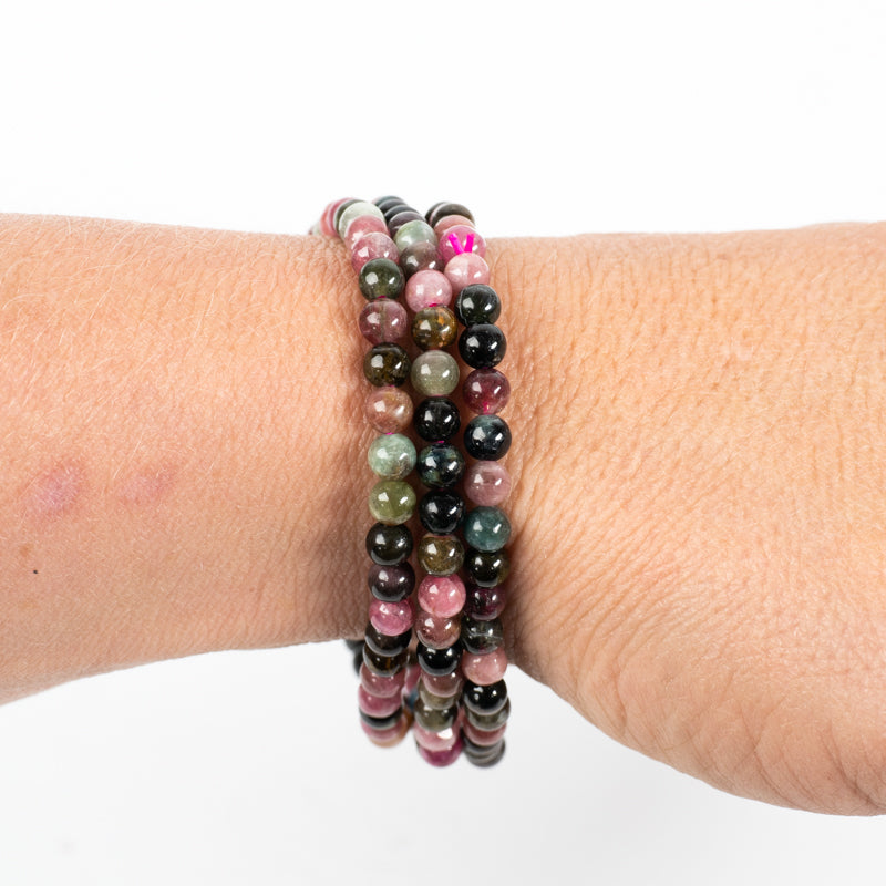 Multicolored Tourmaline Bracelet Jewelry: Bracelet Milk and Honey 4mm