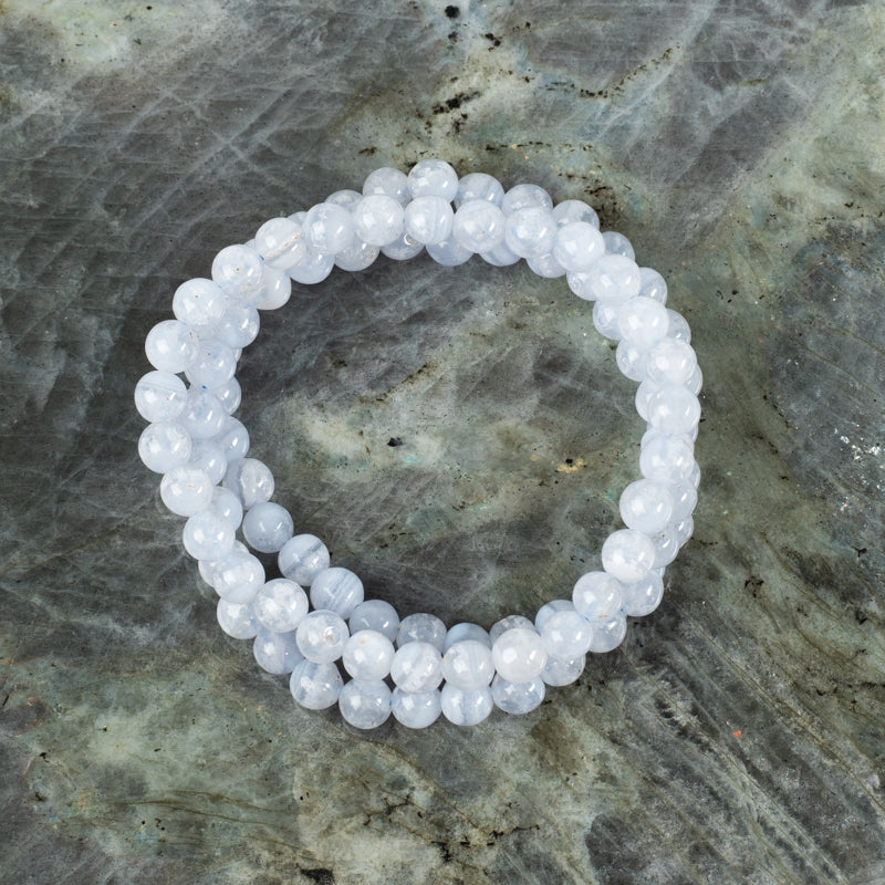 Blue Lace Agate Bracelet Jewelry: Bracelet Milk and Honey