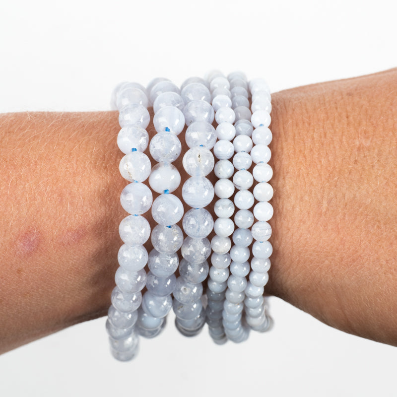 Blue Lace Agate Bracelet Jewelry: Bracelet Milk and Honey
