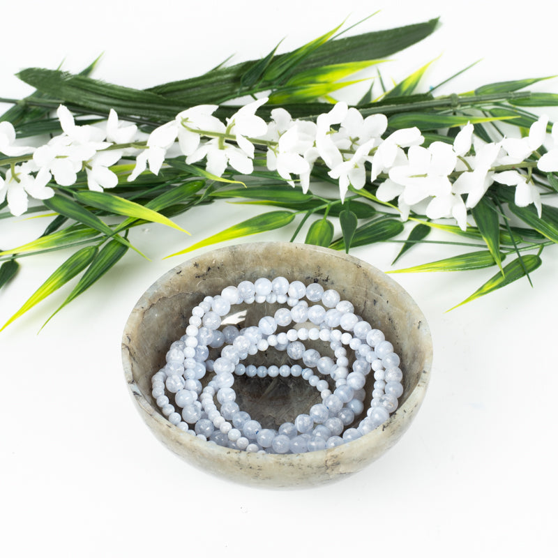 Blue Lace Agate Bracelet Jewelry: Bracelet Milk and Honey