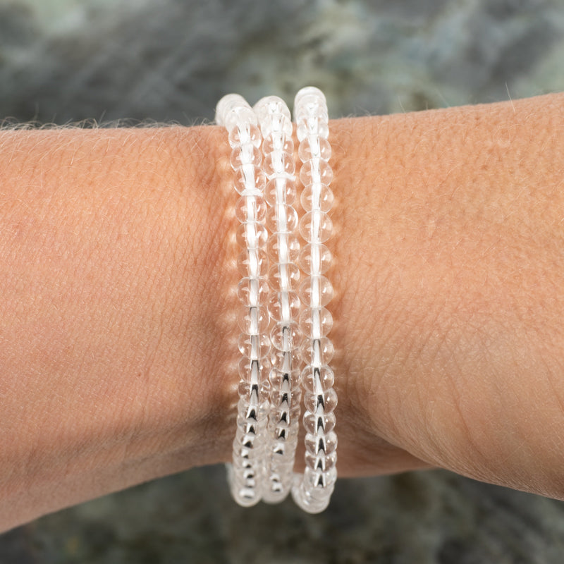 Clear Quartz Bracelet Jewelry: Bracelet Milk and Honey 4mm